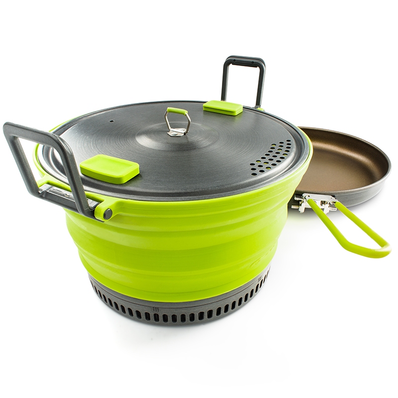 GSI Outdoors Escape HS 3L Pot + Frypan; 3l; green